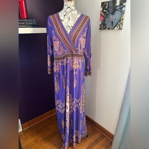 Lapogee Long Sleeve Plus Size Maxi Dress